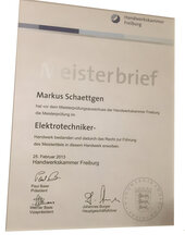 Meisterbrief, Markus Schaettgen